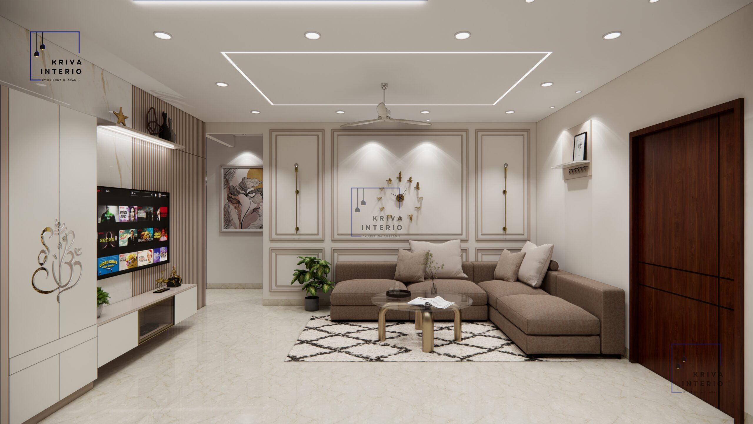 3) living accent wall